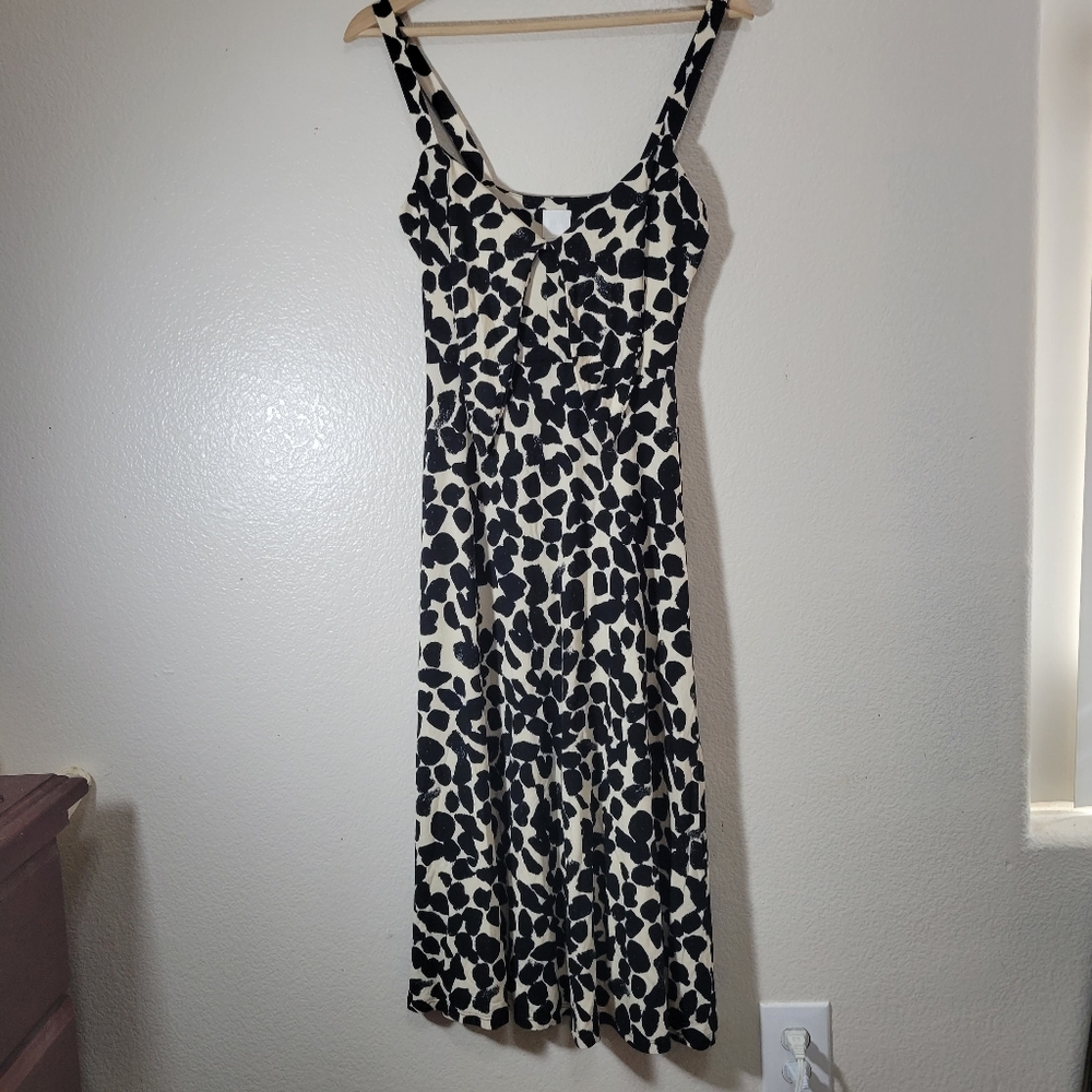 H&M Print Sleeveless Midi Dress